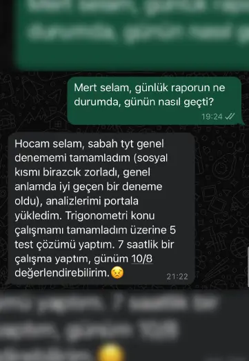 Öğrenci günlük takip